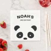 Panda Paper Napkins, Panda Birthday Party Serviette (Beispiel)