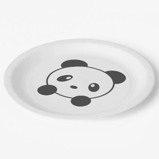 Panda Pappteller (Schrägansicht)