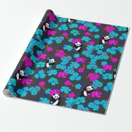 Panda Paradise Bloom Geschenkpapier