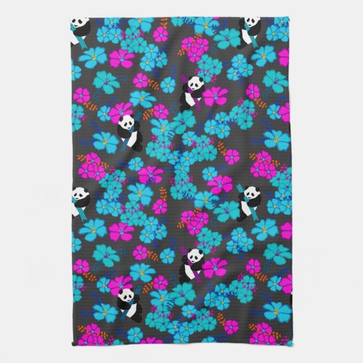 Panda Paradise Bloom Geschirrtuch (Vertikal)