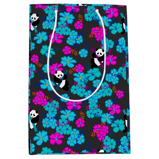Panda Paradise Bloom Mittlere Geschenktüte (Vorderseite)
