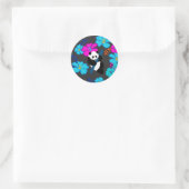 Panda Paradise Bloom Runder Aufkleber (Tasche)