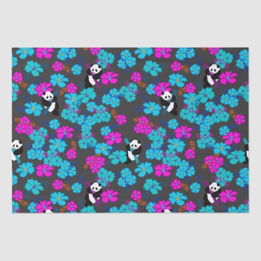 Panda Paradise Bloom Seidenpapier (Vorderseite)