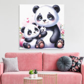 Panda Parenthood Leinwanddruck (Insitu (Wohnzimmer))