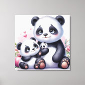 Panda Parenthood Leinwanddruck (Vorderseite)