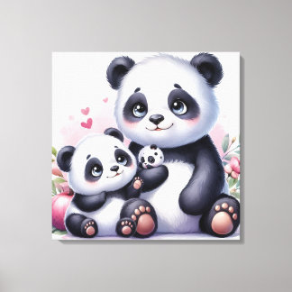 Panda Parenthood Leinwanddruck