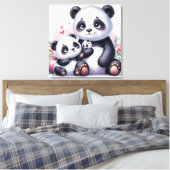 Panda Parenthood Leinwanddruck (Insitu (Schlafzimmer))