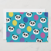 Panda Party Birthday Panda-monium Foto Einladung (Rückseite)