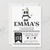 Panda-Party Einladung (Vorderseite)