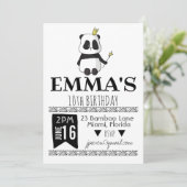 Panda-Party Einladung (Stehend Vorderseite)