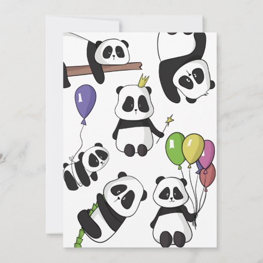 Panda-Party Einladung (Rückseite)