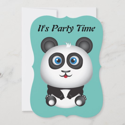 Panda-Party Einladung (Vorderseite)