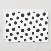 Panda Party | Einladung in Monochrome und Foto (Rückseite)