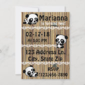 Panda-Party Einladungen (Vorderseite)