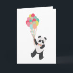 Panda Party - Geburtstag Panda mit Balloons Karte<br><div class="desc">Das Panda Party wurde für Kindergeburtstage nach dem Motto geschaffen.</div>