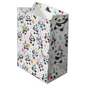 Panda-Party Mittlere Geschenktüte (Rückseite Schrägansicht)