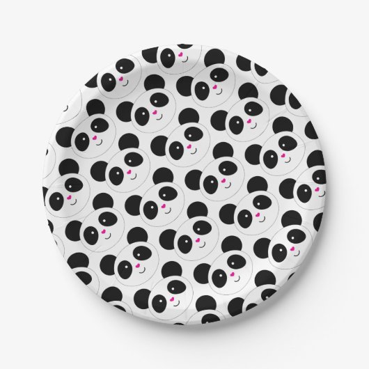 Panda Party Pappteller (Vorderseite)