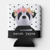 Panda Party Polka Dot Name Can Cooler Dosenkühler (Rückseite)