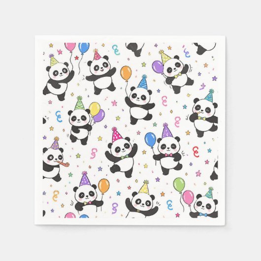 Panda-Party Serviette (Vorderseite)