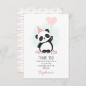 Panda Party Vielen Dank Einladung (Vorne/Hinten)
