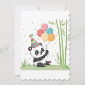 Panda Party Zeit Einladung (Rückseite)