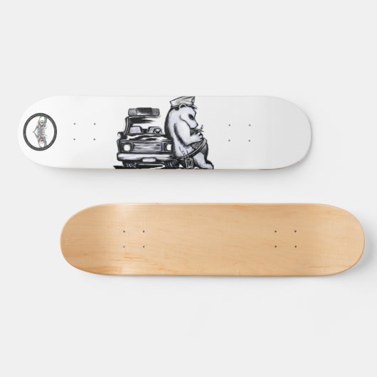 Panda-Patrouillenoffizier sperrt das Nickerchen vo Skateboard (Horizontal)