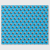 Panda Pattern - Farbwechsel im Hintergrund Geschenkpapier (Flach)