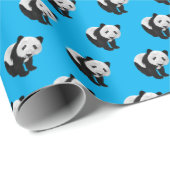 Panda Pattern - Farbwechsel im Hintergrund Geschenkpapier (Rolleneckpunkt)