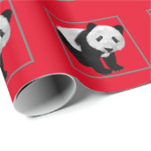 Panda Pattern - Farbwechsel im Hintergrund Geschenkpapier (Rolleneckpunkt)