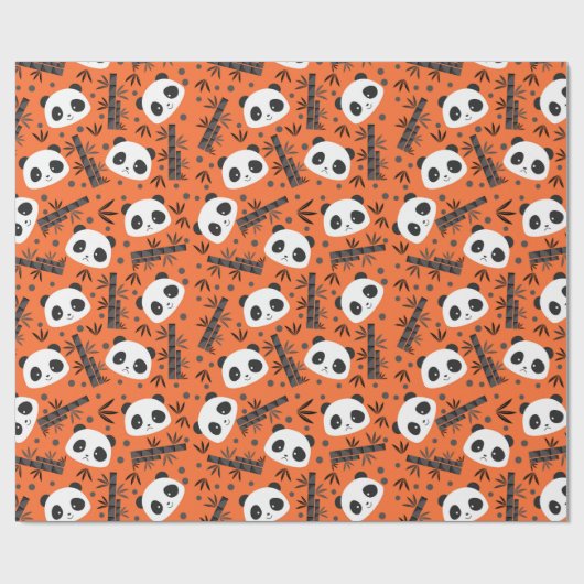 Panda Pattern Geschenkpapier (Flach)