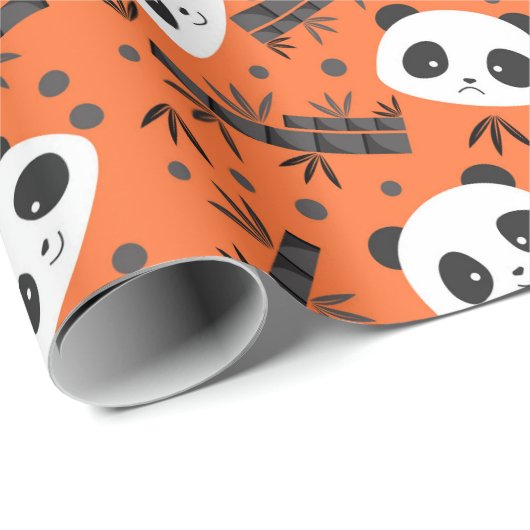 Panda Pattern Geschenkpapier (Rolleneckpunkt)