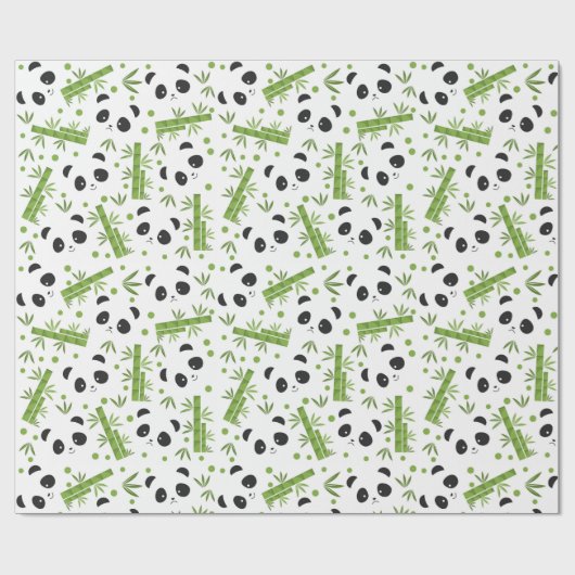 Panda Pattern Geschenkpapier (Flach)