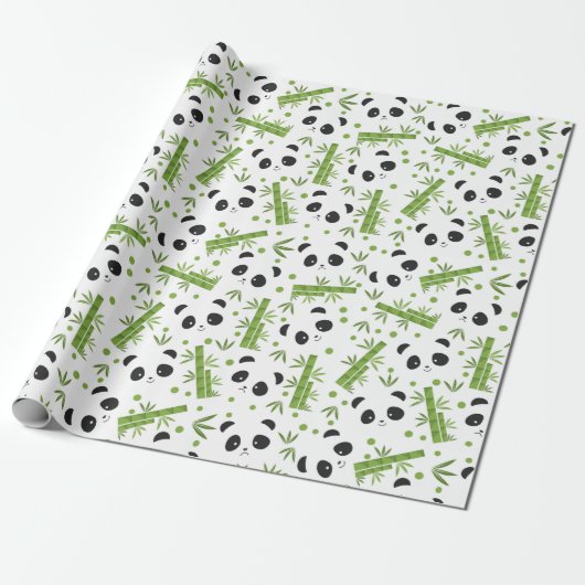Panda Pattern Geschenkpapier (Ungerollt)