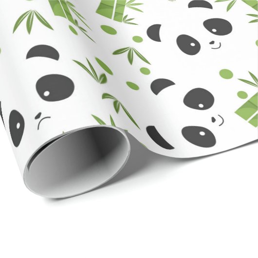 Panda Pattern Geschenkpapier (Rolleneckpunkt)