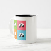 Panda Pattern Zweifarbige Tasse (Vorderseite Links)