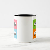 Panda Pattern Zweifarbige Tasse (Mittel)