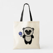 Panda Peace Blume Tote Bag Tragetasche (Rückseite)
