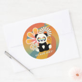 Panda | Peace Out Colorado Runder Aufkleber (Umschlag)