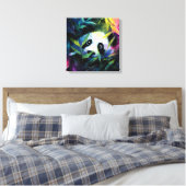 Panda Peeking Bamboo Watercolor Leinwanddruck (Insitu (Schlafzimmer))