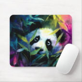 Panda Peeking Bamboo Watercolor Mousepad (Mit Mouse)