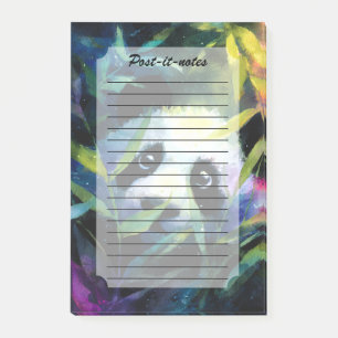 Panda Peeking Bamboo Watercolor Post-it Klebezettel