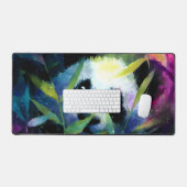 Panda Peeking Bamboo Watercolor Schreibtischunterlage (Tastatur & Maus)