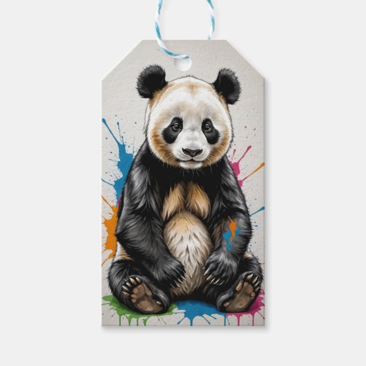 PANDA - PENCIL - FARBEN GESCHENKANHÄNGER (Vorderseite)