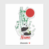 Panda personalisiert aufkleber (Blatt)