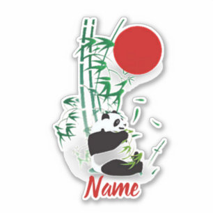 Panda personalisiert  aufkleber