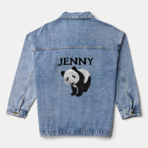 PANDA PERSONALISIERT CUSTOM JEAN DENIM JACKET JEANSJACKE