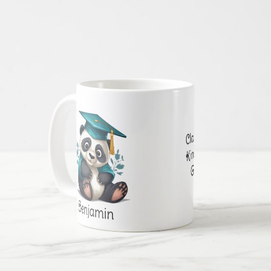 Panda Personalisiert Kindergarten Graduate Kaffeetasse (Vorderseite Links)