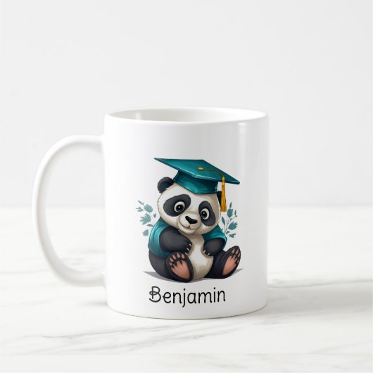 Panda Personalisiert Kindergarten Graduate Kaffeetasse (Links)