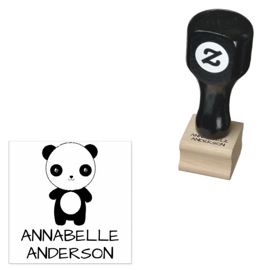 Panda Personalize Gummistempel (Stempel)