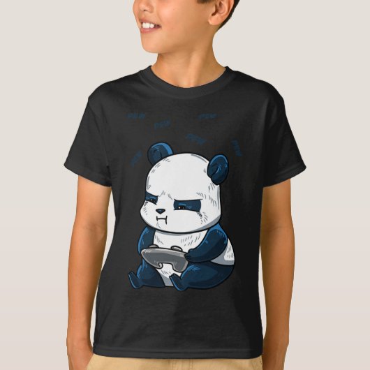 Panda Pew Niedlich Hob T-Shirt (Vorderseite)